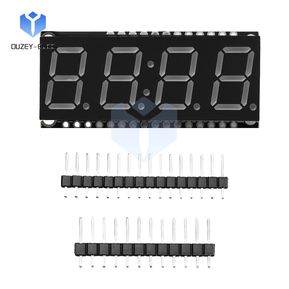 0.56-inch 4-bit 7-segment Display Panel Clock Display Module HT16K33 Driver I2C Pin Pinout Unsoldered DIY Display Modules