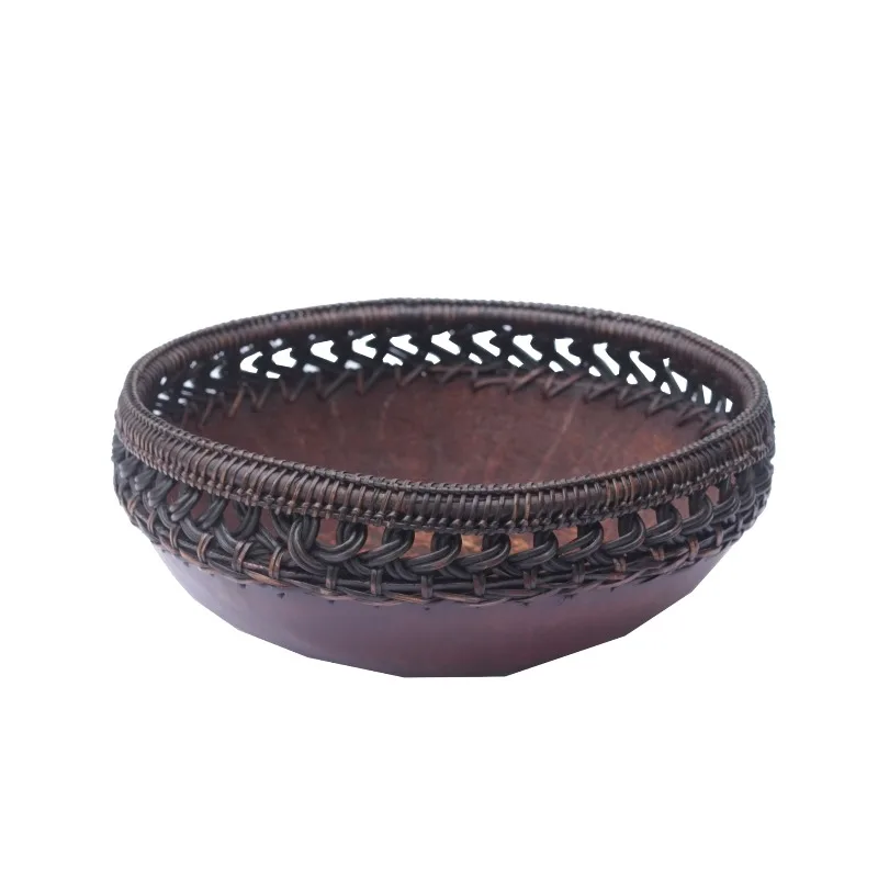 rattan, fruit plate for household use, snack bowl bamboo tray c