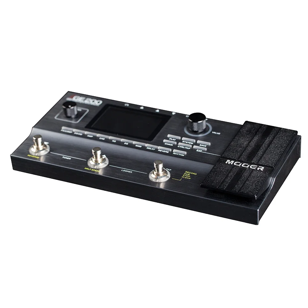MOOER GE200 أمبير النمذجة متعددة التأثيرات معالج الدواسة تأثير الغيتار الرقمي دواسة 55 أمبير نماذج 9 وحدات تأثير 52s Looper