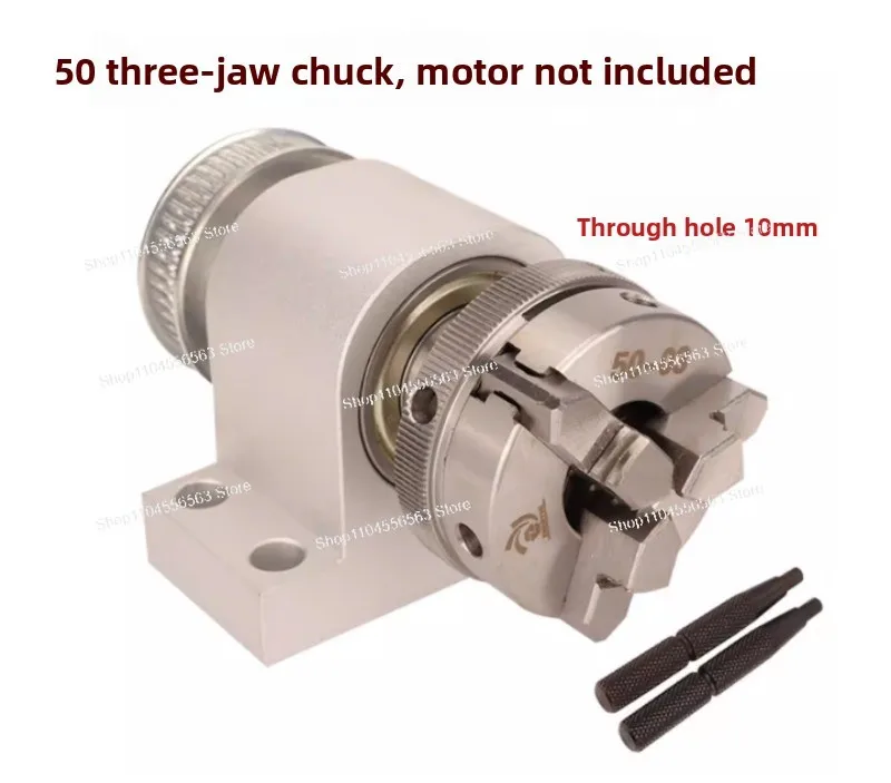 miniature lathe woodworking Buddha bead machine 63 4 claws chuck Spindle Large through hole 65 3-jaw 80 spindle clamp