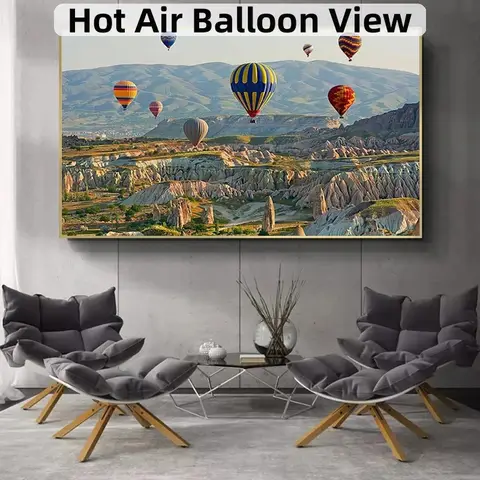 İstanbul Türkiye Sıcak Hava Balonu Boyama Posteri Baskıresim HD Resimleri Odası Ev Dekor için Kullanılan Tuval üzerine Basılmış Duvar Sanatı