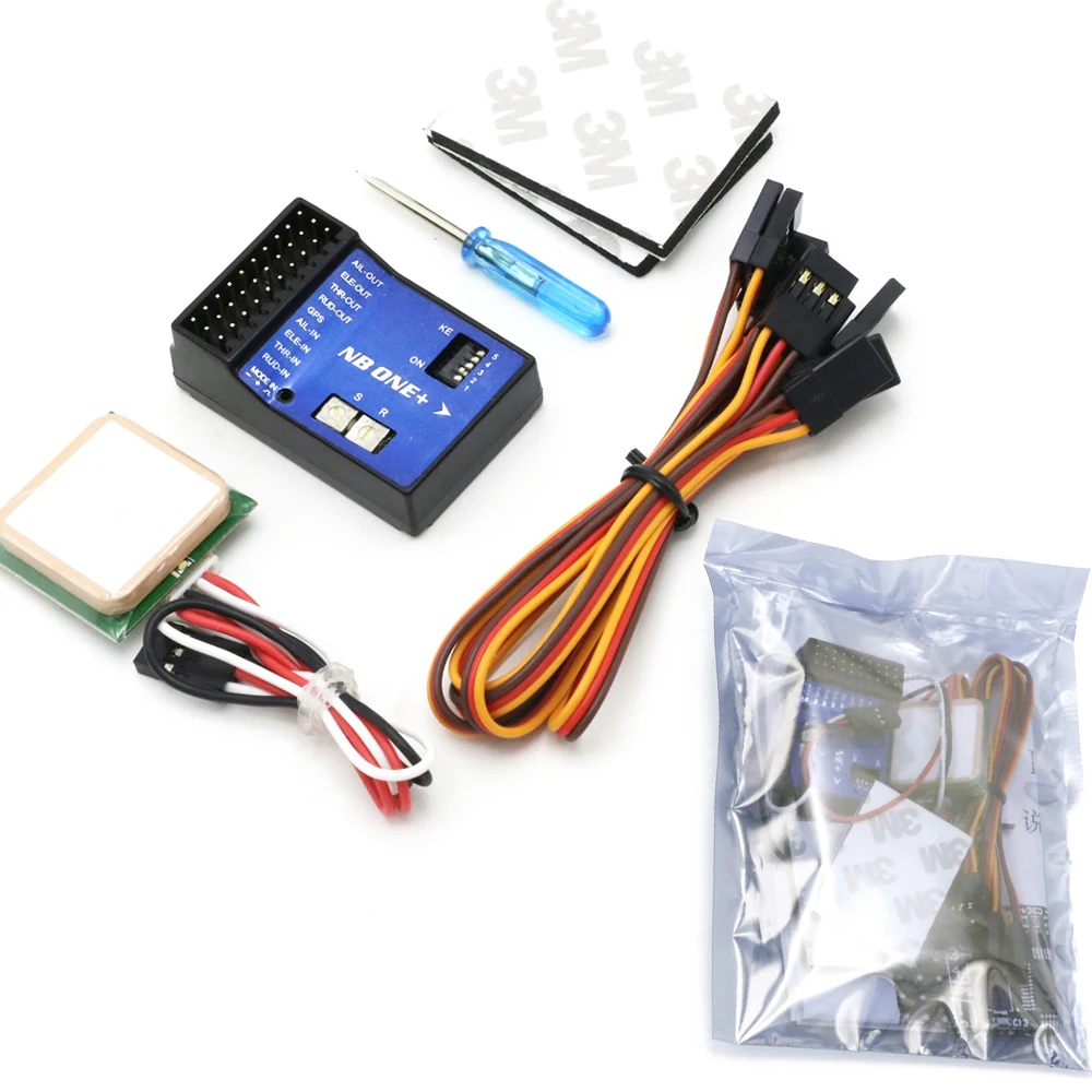 NB One+ 32-Bit Flight Controller Built-in 6-Axis Gyro with Altitude Hold Mode+GPS Module for FPV RC Fixed wing