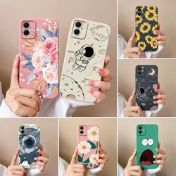 Case For Samsung Galaxy A05 A05S Pretty Flower Lens Protection Liquid Silicone Soft Back Cover For SamsungA05S A 05 Coque Bumper