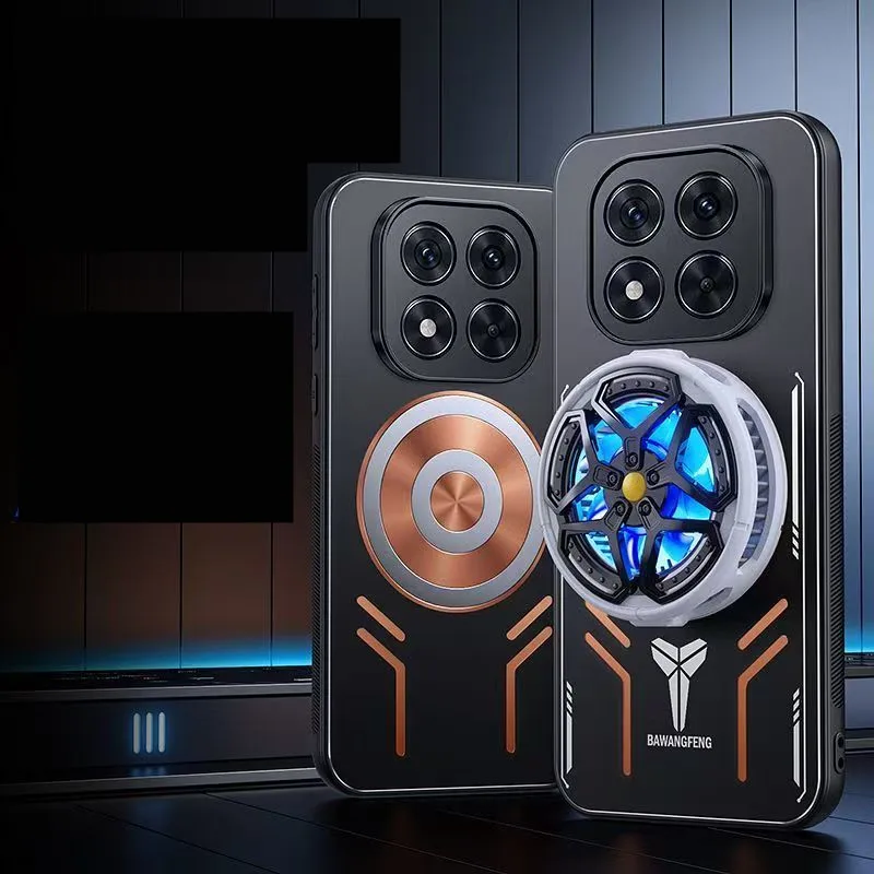 

Графеновый охлаждающий чехол для Xiaomi redmi note 15 Pro +, рассеивание тепла, магнитная металлическая крышка с беспроводной зарядкой