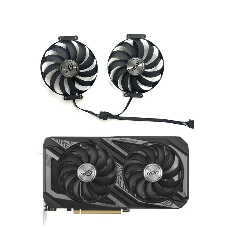 Новый оригинальный Совершенно новый, подходит для ASUS Radeon RX6600XT 8 Гб ROG STRIX OC, сменный вентилятор для видеокарты