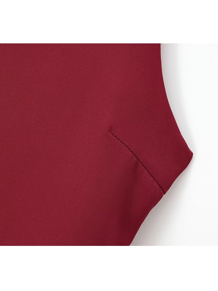 فستان نسائي مثير من TFMLN موضة 2024 فستان نسائي بدون أكمام بدون ظهر أنيق مكشكش وسحاب خلفي نحيف للحفلات #4