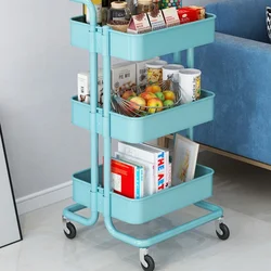Multi-Layer Storage Cart for Bathroom Nordic Style Metal Beauty Salon Tool Cart Multi-functional Rack