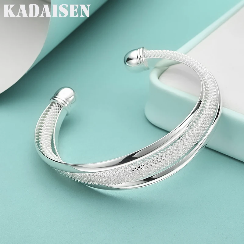 

Fine Luxury Designer Cuff Bangles 925 Sterling Silver Bracelets For Women Wedding Party Christmas Gifts Charm Fashion Jewelry