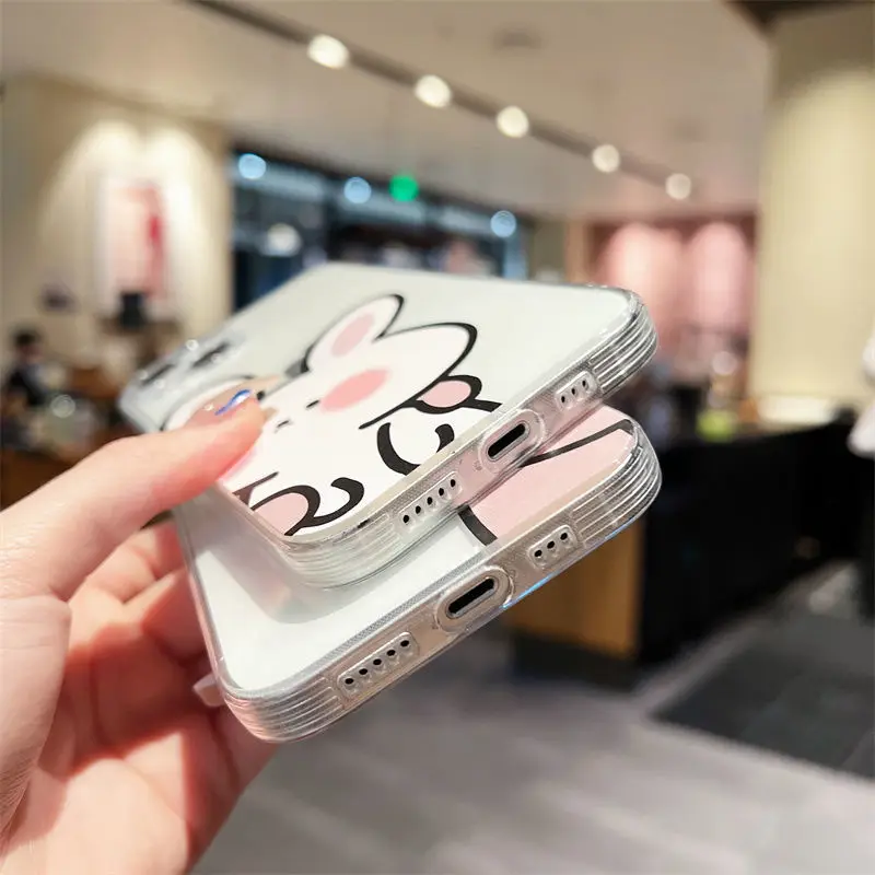 لطيف الدب الكرتون الأرنب قضية الهاتف آيفون 17 برو ماكس 11 12 13 14 15 16 برو ماكس 15 16 زائد 17AIR لينة سيليكون الأزواج غطاء #6