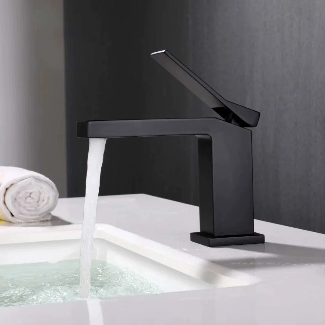 Basin Sink Faucet Brass Brush gold Bathroom Sink Faucet Water Mixer Tap Vanity Hot Cold Water Bathroom Faucets New Brush Gold