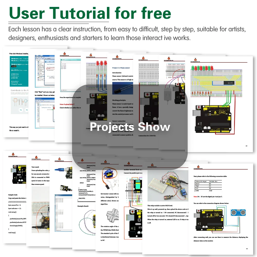 Imagem -02 - Keyestudio-basic Starter Kit V2.0 com Mega Mega Placa 2560 para Arduino Gift Box Kit Arduino Pdf Online Versão Atualizada