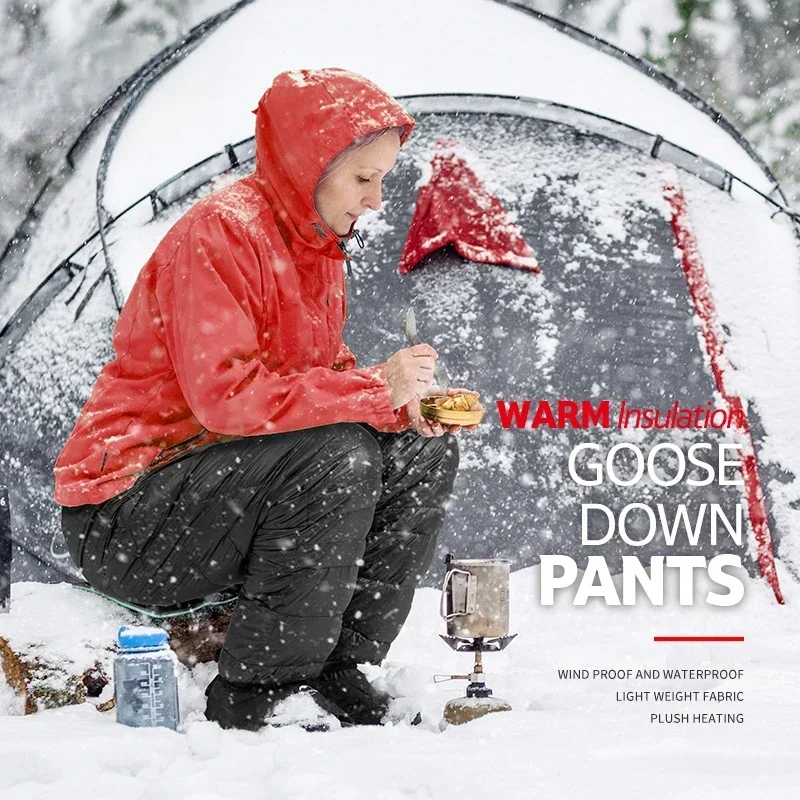 Outdoor Down Pants Waterproof Wear Ultralight Thermal Hiking Pants Camping Warm Winter Goose Down Pants NH18K210-K