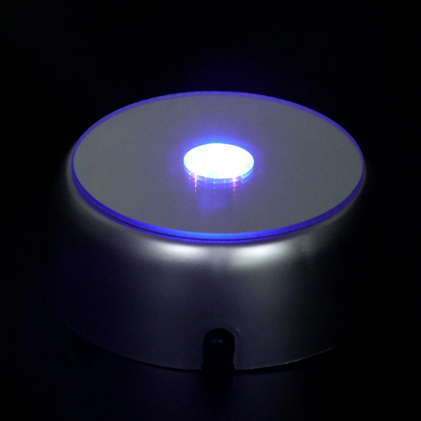 

2Pcs LED Round Base Light Color Changing Display Stand for Crystals Glass Goblet Centerpiece Round Base Light