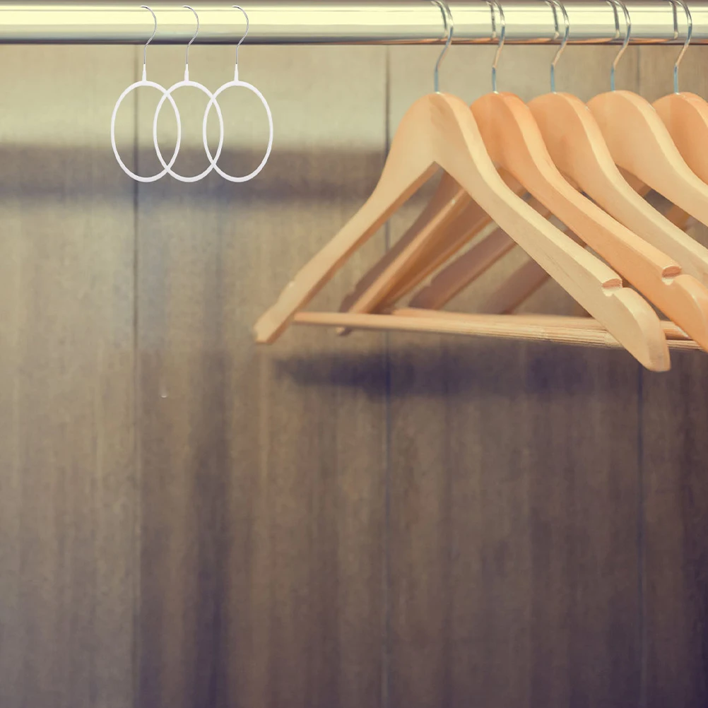 

10PCS Silver Scarf Rings Large Silk Belt Ties Hanger Ribbon ganizer Rack Hangers Strap Baby Storage Display Practical