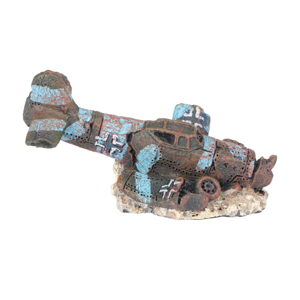 

Simulated Resin Aircraft Ornaments Planes Aquarium Decorations Crash Cute Fish Tank Animal for Airplane