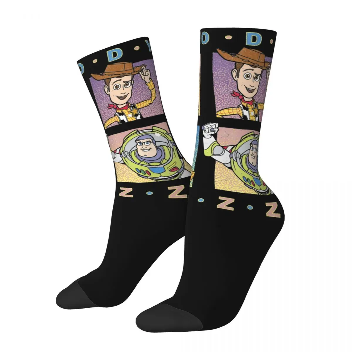 Men Women Kawaii Socks Toy Story Cartoon Accessories Comfortable Woody Buzz Lightyear Socks Suit For All Seasons