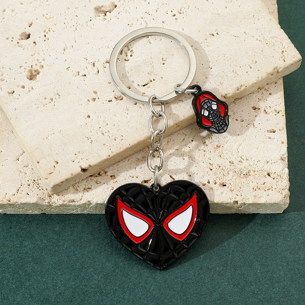 Marvel Spiderman Mask Keyring Superhero Spiderman Keychain Pendant schoolbag Ornament Gifts For Friendsss