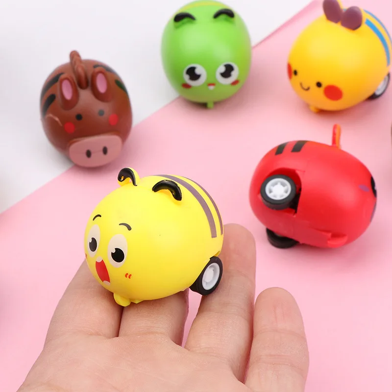 Children\'s Mini Cartoon Pull Back Car Toy Cute Animal Bee Small Car Children\'s Inertia Mini Pull Back Car Toy Kids Birthday Gift