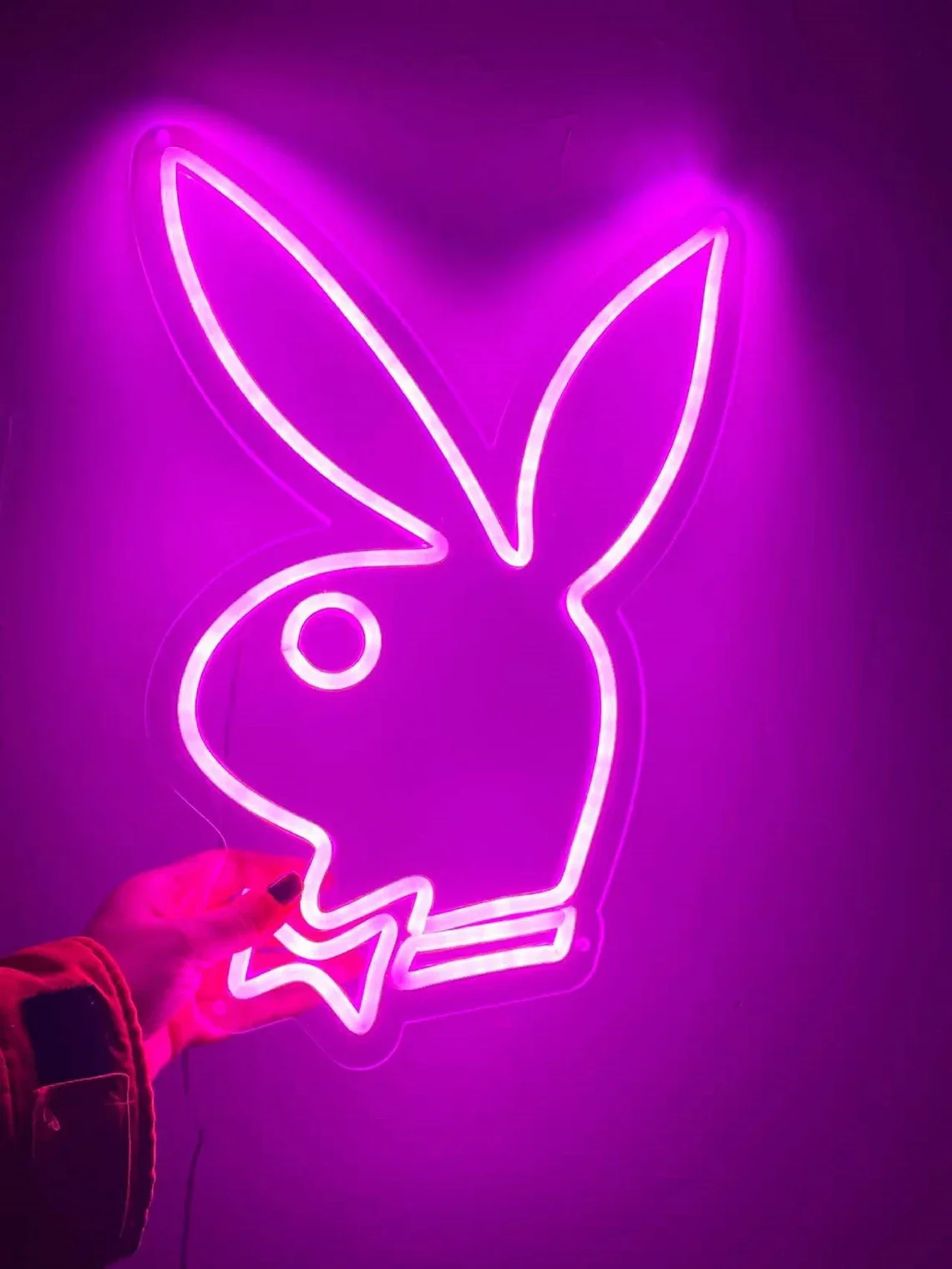 Imagem -03 - Custom Neon Bunny Neon Sign Neon Wall Art Decoração do Lar Presente para Adolescente