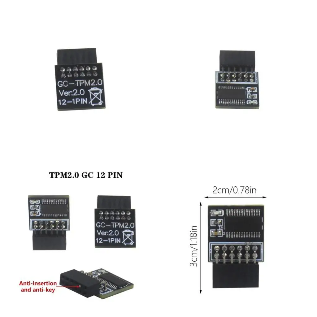 

Y1UB TPM 2.0 12Pin Encryption Security Module Board Remote Controls TPM2.0 LPC 12Pin