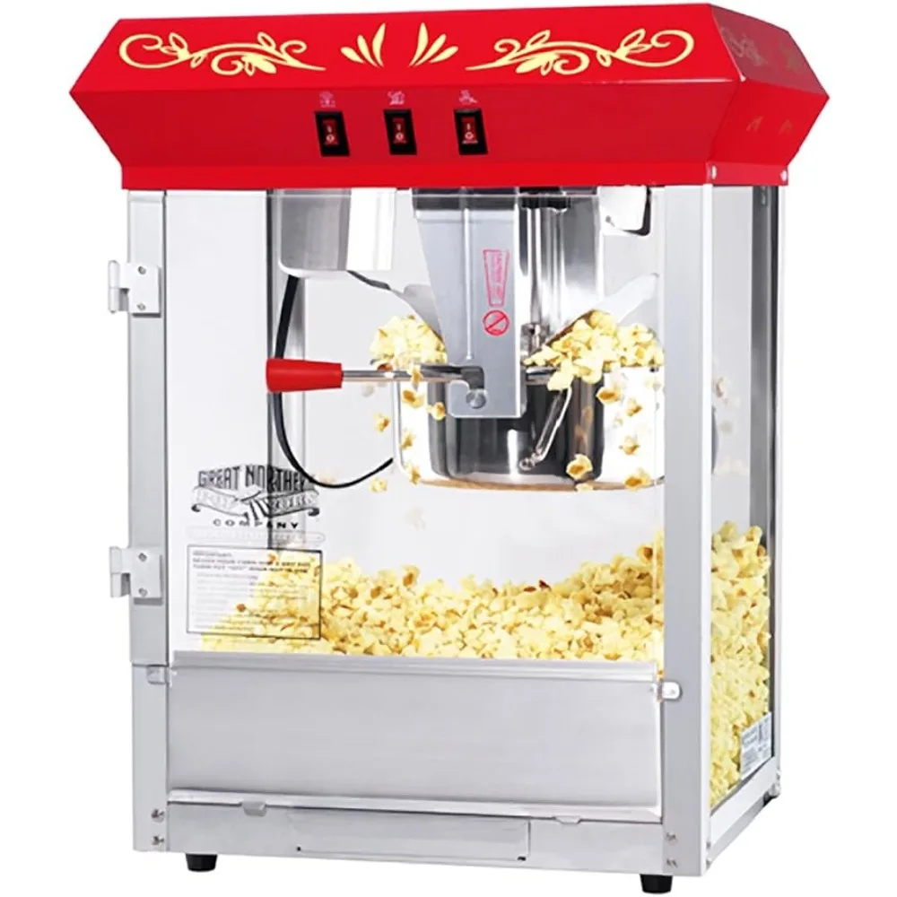 

8 Ounce Professional Electric Popcorn Cart Red Countertop Foundation Popcorn Popper Machine 17 X 14 X 24 Inches Popcorn-machine