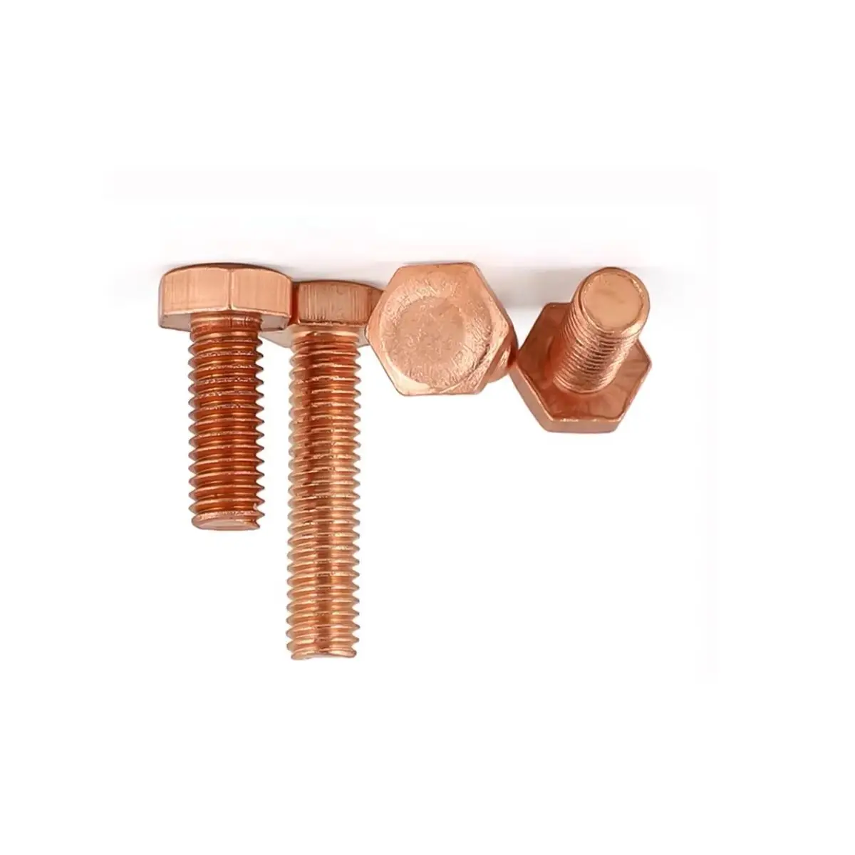 

5PCS Red Copper Outer Hexagon Screw / Electrolytic Copper Bolt M3M4M5M6M8M10M12M14M20