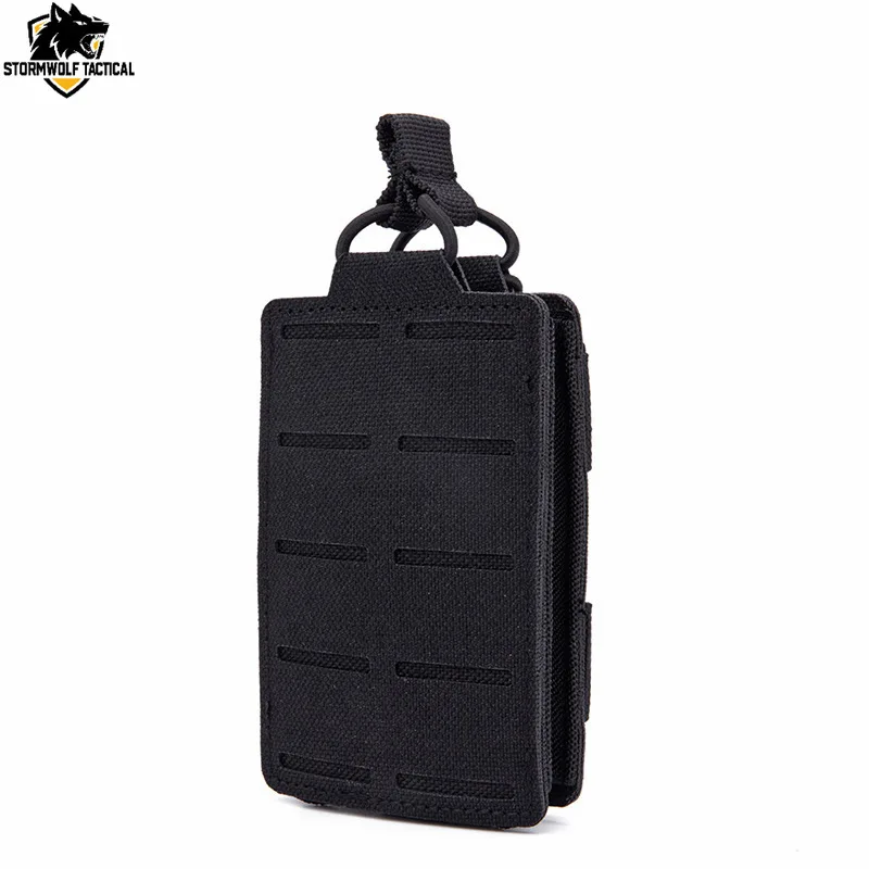 1000D MOLLE Single Utility Pouch Triangle Outdoor Waist Pouch with Carabiner Compact EDC Organizer Bag