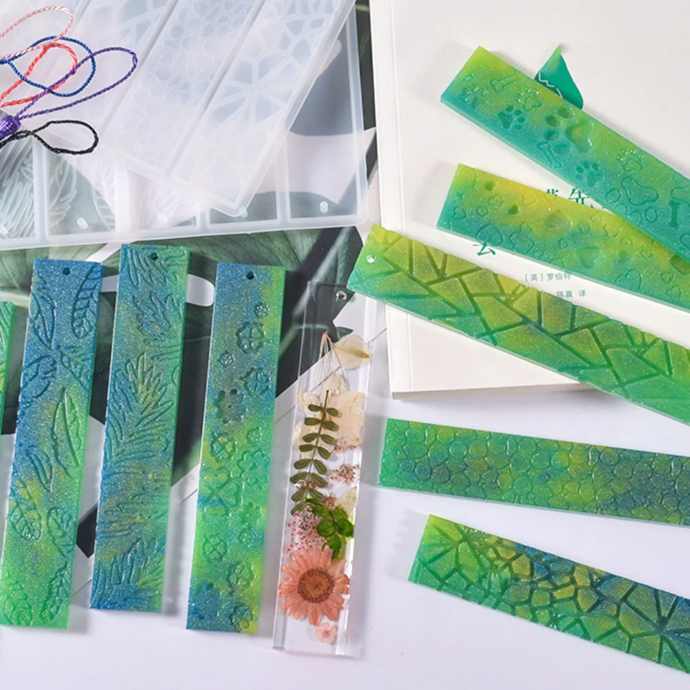 

2pcs Love Leaf Silicone Bookmark Mold Durable Reusable Craft Tool For Epoxy Resin Diy School Supplies Jewelry Making Handicraft