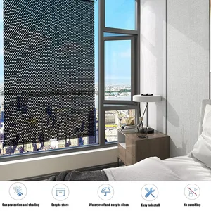 Teleskope tragbare Vorhänge, interne Blackout -Vorhänge, erweiterbare Glasläden für Zuhause, Badezimmer, Balkone 12 Hauptverkaufs Jalousien Roll Balkon - №9