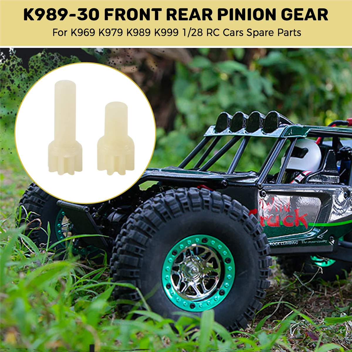 

Premium 6Pcs K989-30 Driving Gear Kit Front Rear Pinion Gear for K969 K979 K989 K999 1/28 RC Cars
