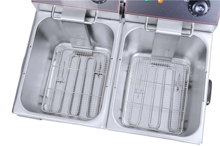 FryerHousehold Electric Deep Fryers Dual 16L Basket, Erictronic Deep Deep Fryer For Tamales Products And Taco