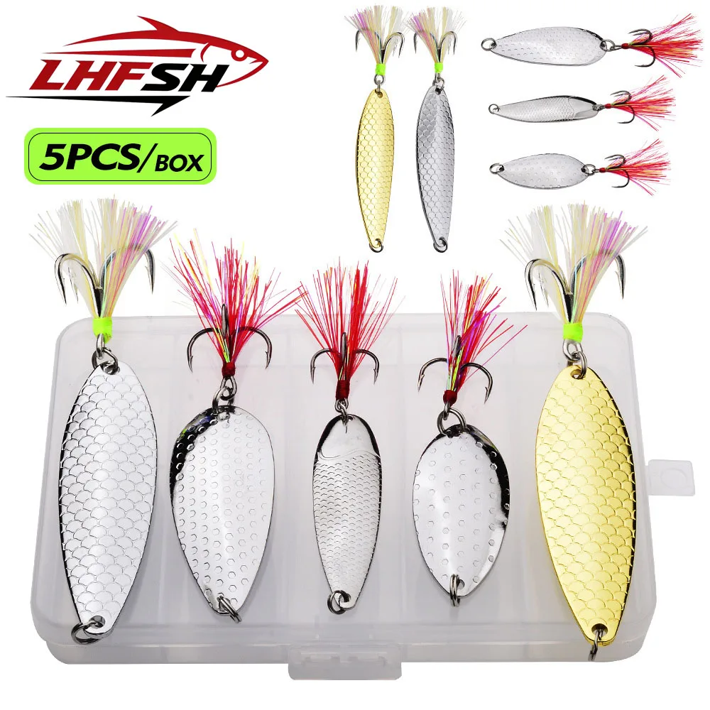 LHFSH 13-53g Metall-Jigging-Angelköder Wobbler Spinner-Köder Kunstköder mit Pailletten und Federhaken für Barsch-Angeln