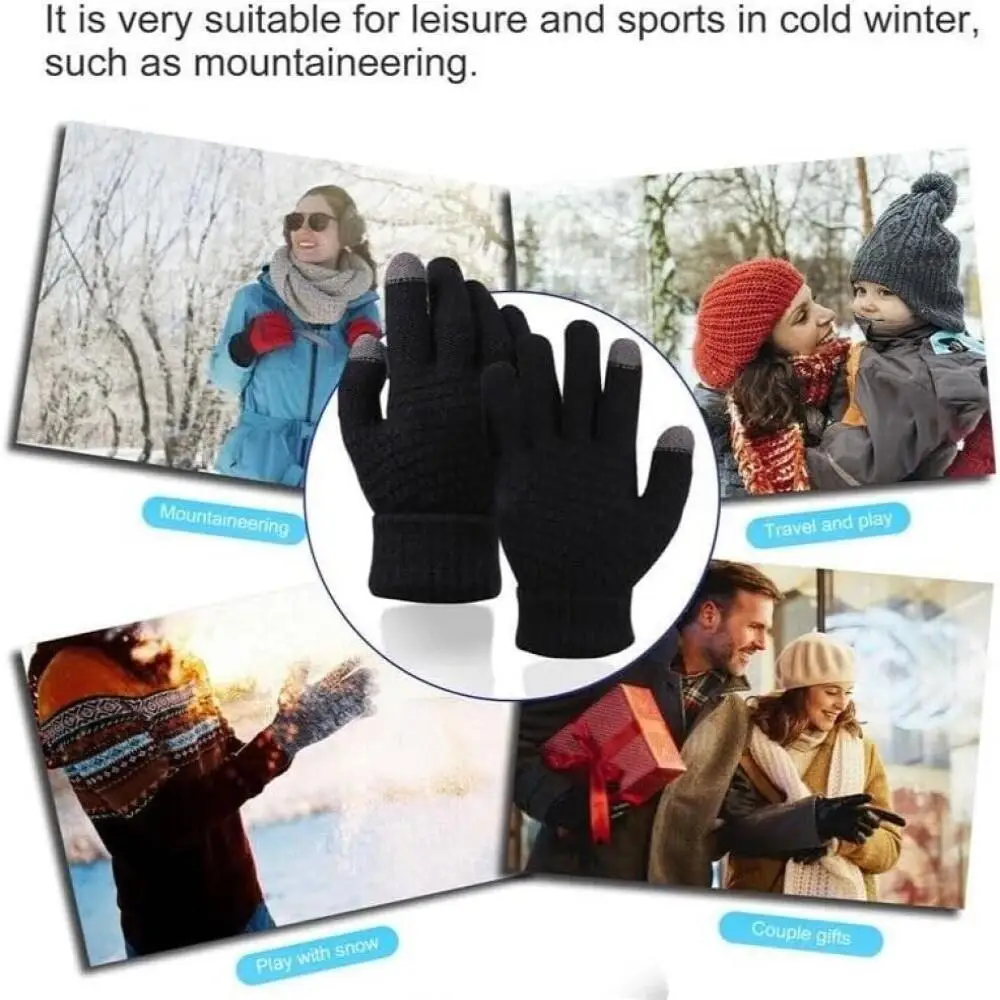 قفازات شاشة لمس لركوب الدراجات للسيدات شتوية لطيفة للطالبات لركوب الدراجات النسخة الكورية الدافئة والباردة قفازات قطنية شتوية سميكة