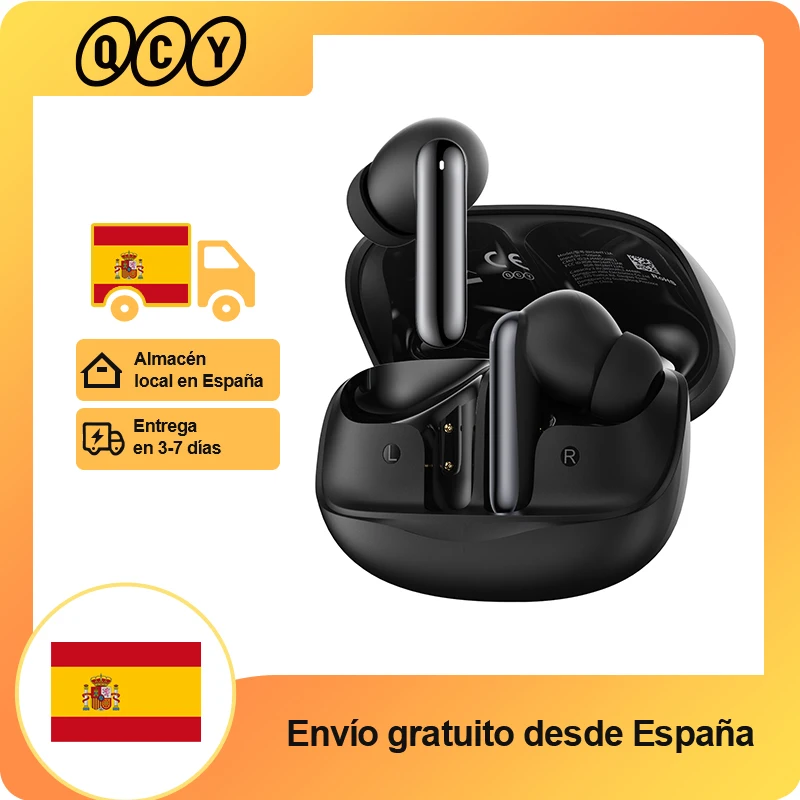 QCY Melobuds N50 ANC Auriculares inalámbricos Bluetooth 5.4 Cancelación activa de ruido 6 micrófonos Auriculares con llamadas claras Conexión multipunto