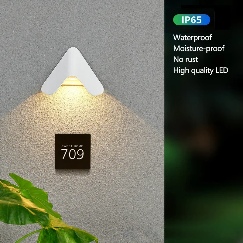 Outdoor Wall Light Waterproof Exterior Wall Doorplate Light Hotel Porch Entrance Outdoor Wall Lamp Illuminate House Numbers