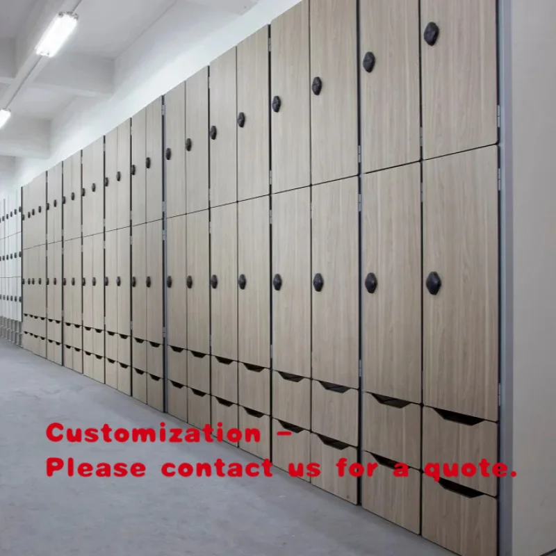 Casillero Deportivo Compacto HPL Fenólico de Color Madera Clara de Alta Calidad custom.DEBO con Cajón para Zapatos
