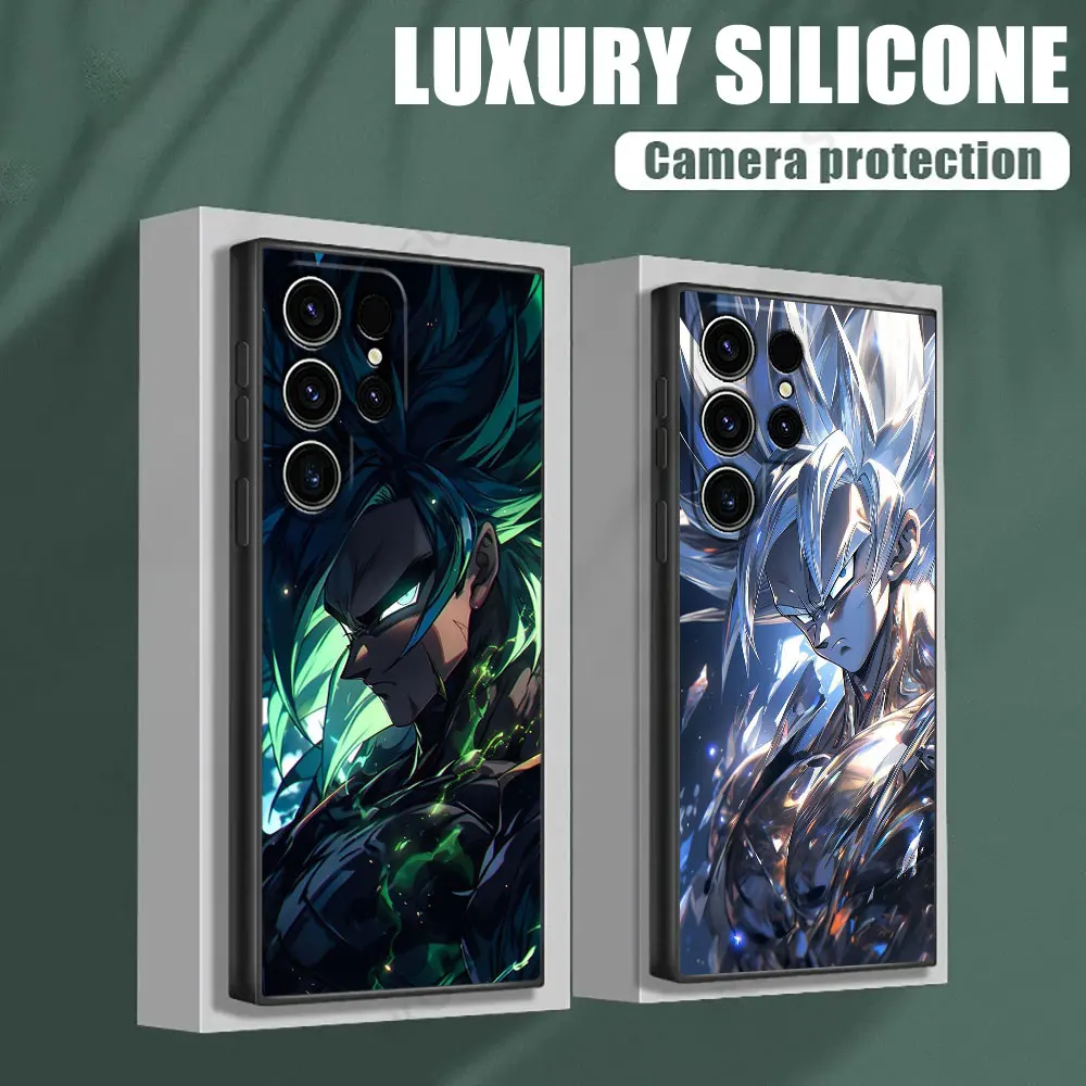 

Phone Case For Samsung Galaxy S26 Ultra Cases S25 FE S24 S23 S21 Ultra S20 S24 FE S22 Plus Black Cover D-Dragon Goku Balls Anime