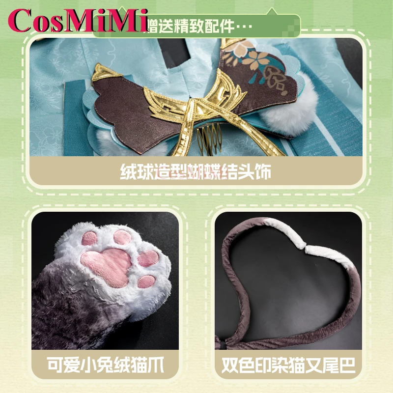 CosMiMi Kirara Cosplay Game Genshin Impact Kostum Manis Bagus Cantik Seragam Pertempuran Pesta Karnaval Pakaian Bermain Peran S-XL