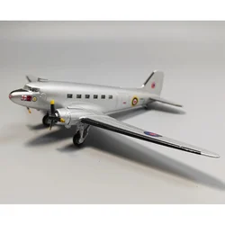 Diecast Scale 1/144 British Air Force Douglas C-47 Transport C47 Aircraft Alloy Model Simulation Display Model Collection Gift