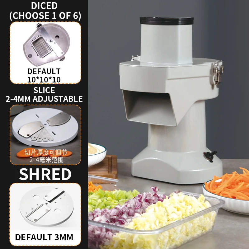 Automatic Vegetable Carrot Shredder Slicer Commercial Electric Cutter Potato Dicing Shredding Machine Vegetable Processor 220V