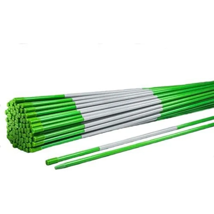 

5ft Green Pro Snow Stakes for Driveway Marking with Pointed Tip and Hy Viz Reflective Tape Durable Armor Cap Protection Ideal f