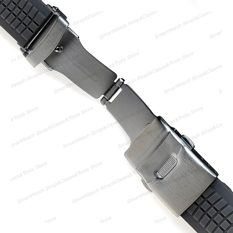 20mm 22mm Universal Quick Release Extended Soft Silicone Rubber Strap for Men Waterproof Watch Band Cuttable Adjust Bracelet