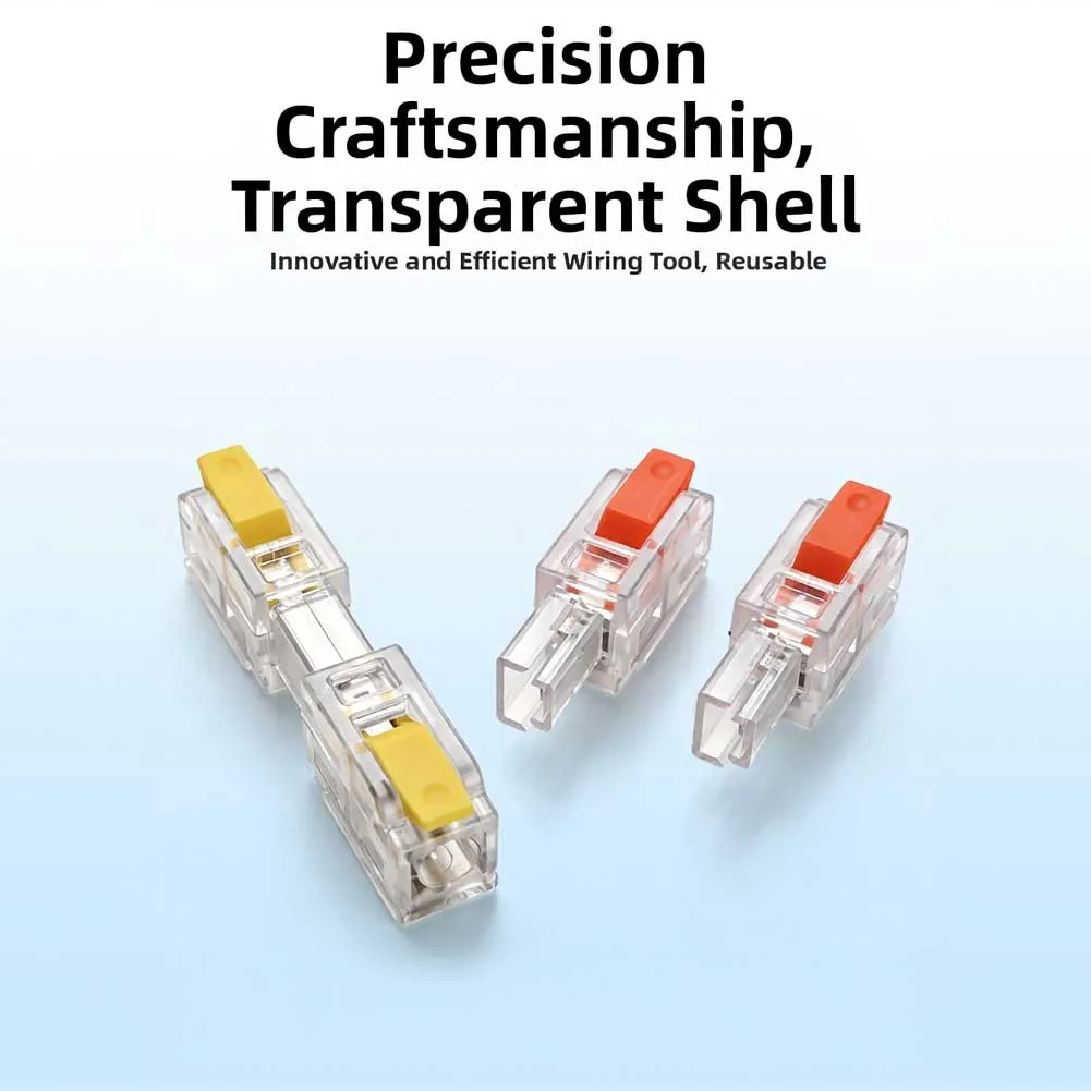 10Pcs Double Wire Plug-in Wire Connectors Reusable Low-voltage Connectors For Sockets Switches LED Light Strips