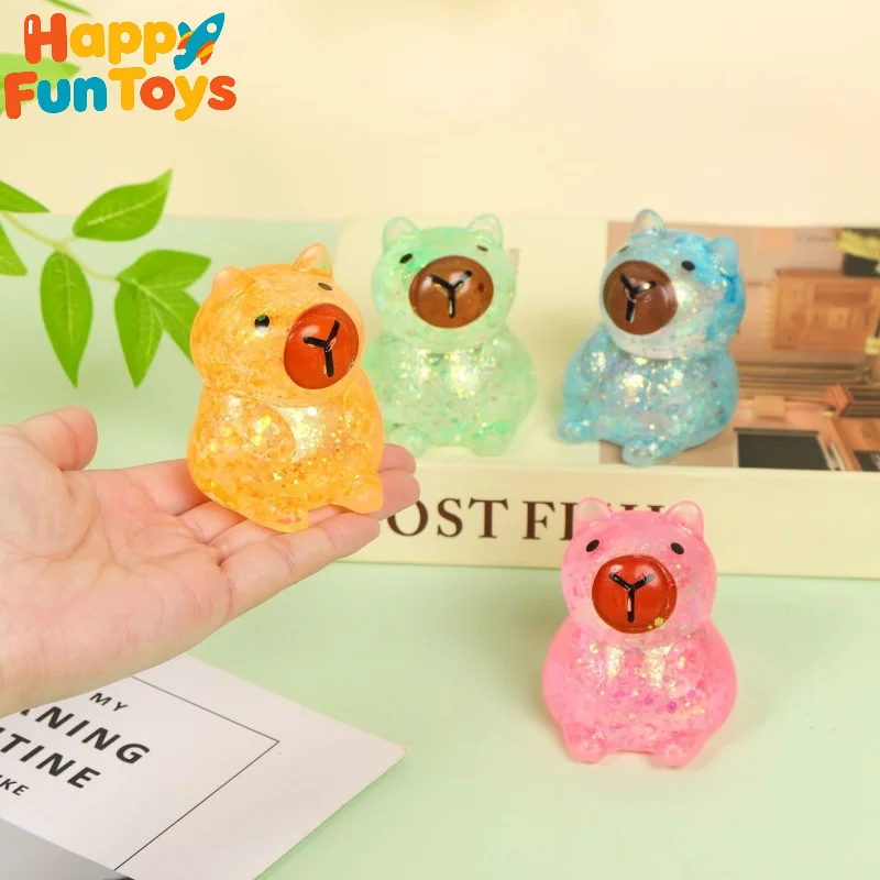 4pcs Capybara Salamander Malt Candy Squishy Toy Slow Rising Stress Relief Squeeze Toy Rebound Fidget Toys Gifts