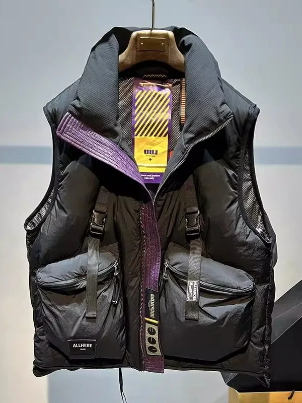 

Мужской утепленный жилет Thiened из хлопка и полиэстера на молнии, повседневный стиль, для молодежи