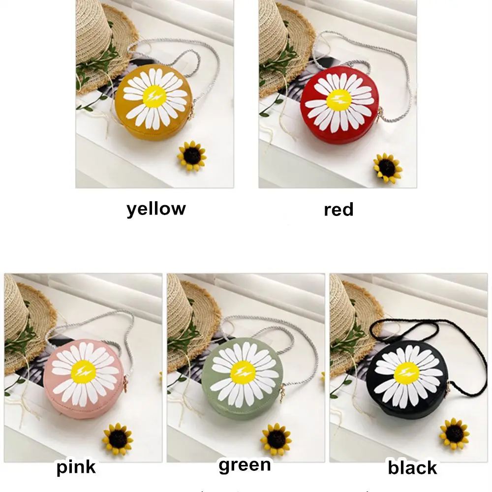 Pequena Daisy Crossbody Shoulder Bag para crianças, Mini Coin Purse, Satchel bonito para meninas