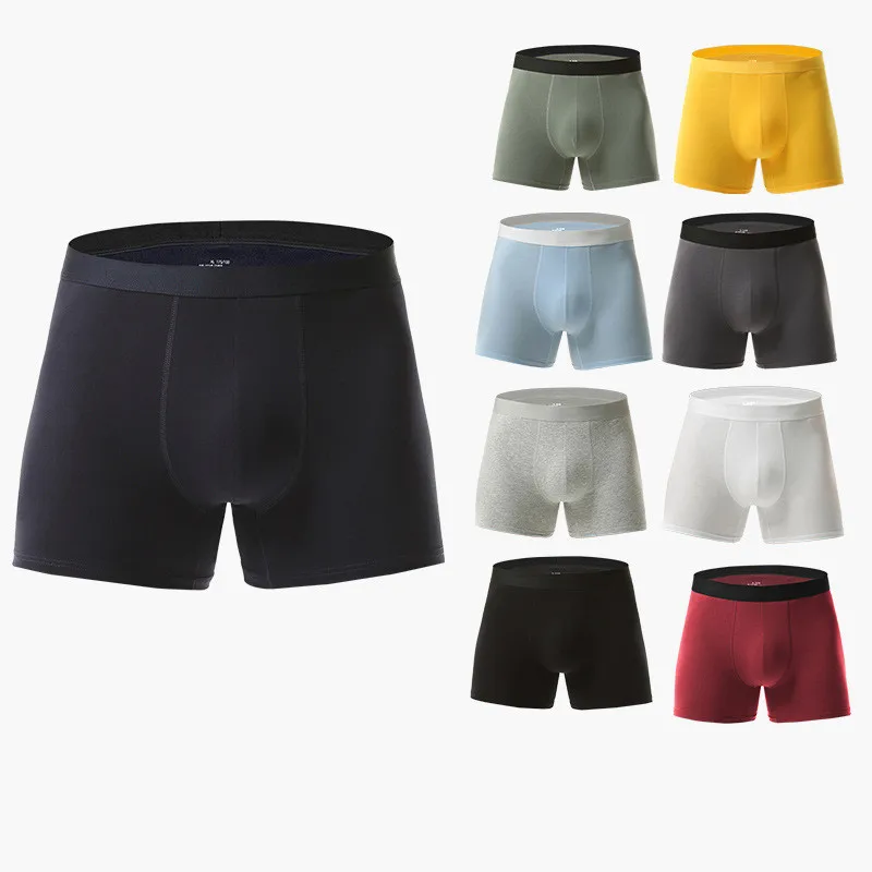 

Mens Underwear Boxer Shorts Cotton Panties Man Solid Comfortable U Convex Pouch Underpants Male Boxers Briefs Plus Size M-5XL