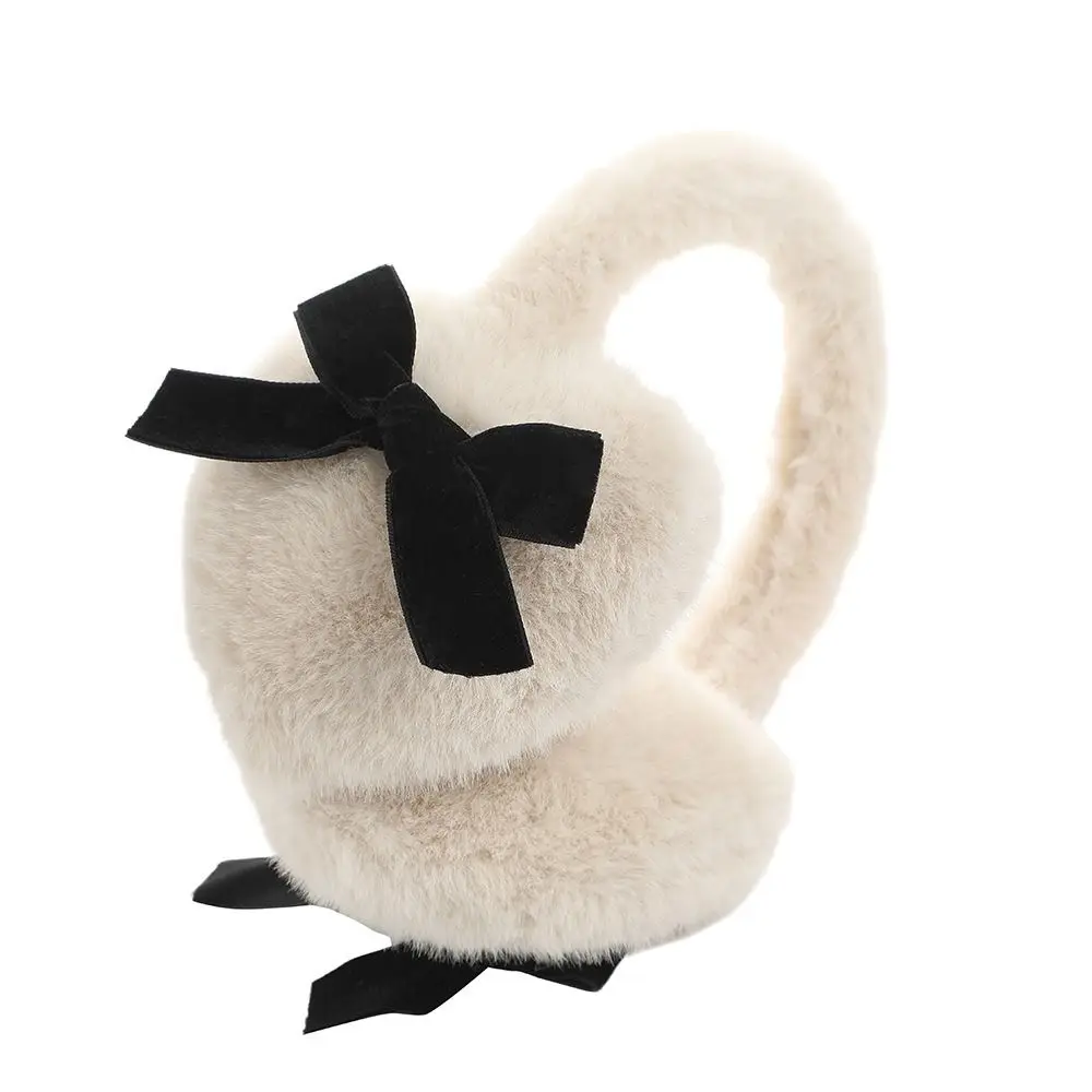 

Fashion Japanese Faux Fur Plush Earmuffs JK Sweet Thicken Y2k Bowknot Earmuffs Soft Warm Outdoor Winter Earflap Girl