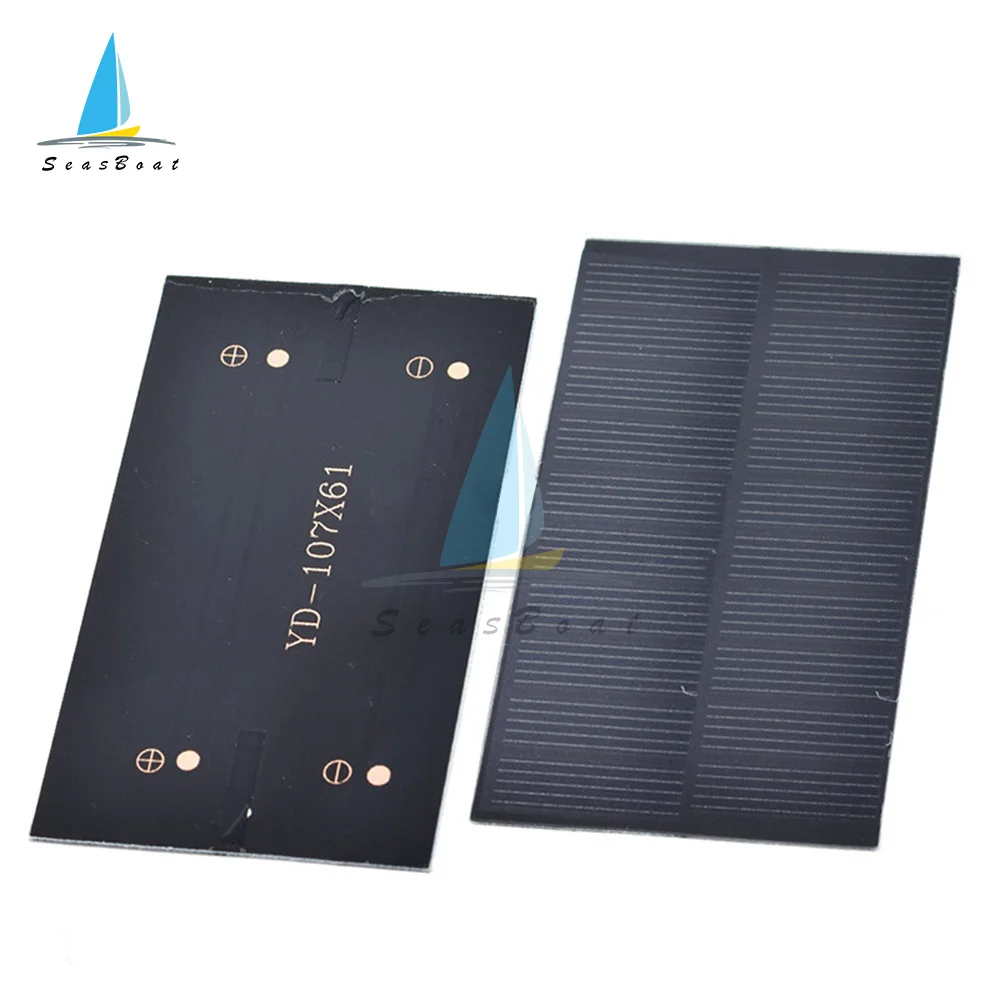 Smart Electronics Solar Panel 1W 5V Electronic DIY Small Solar Panel for Cellular Phone Charger Home Light Toy etc Solar Cell