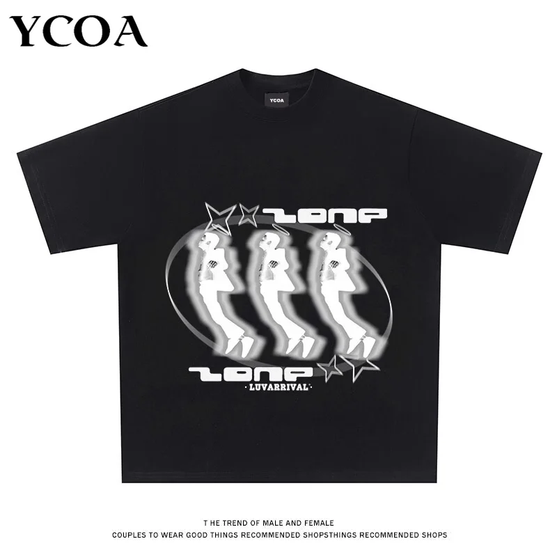 

Men's T-Shirt Oversized Summer Aesthetic Harajuku Graphic Korean Fashion Streetwear Y2k Tops Tees Short Sleeve Vintage Clothing